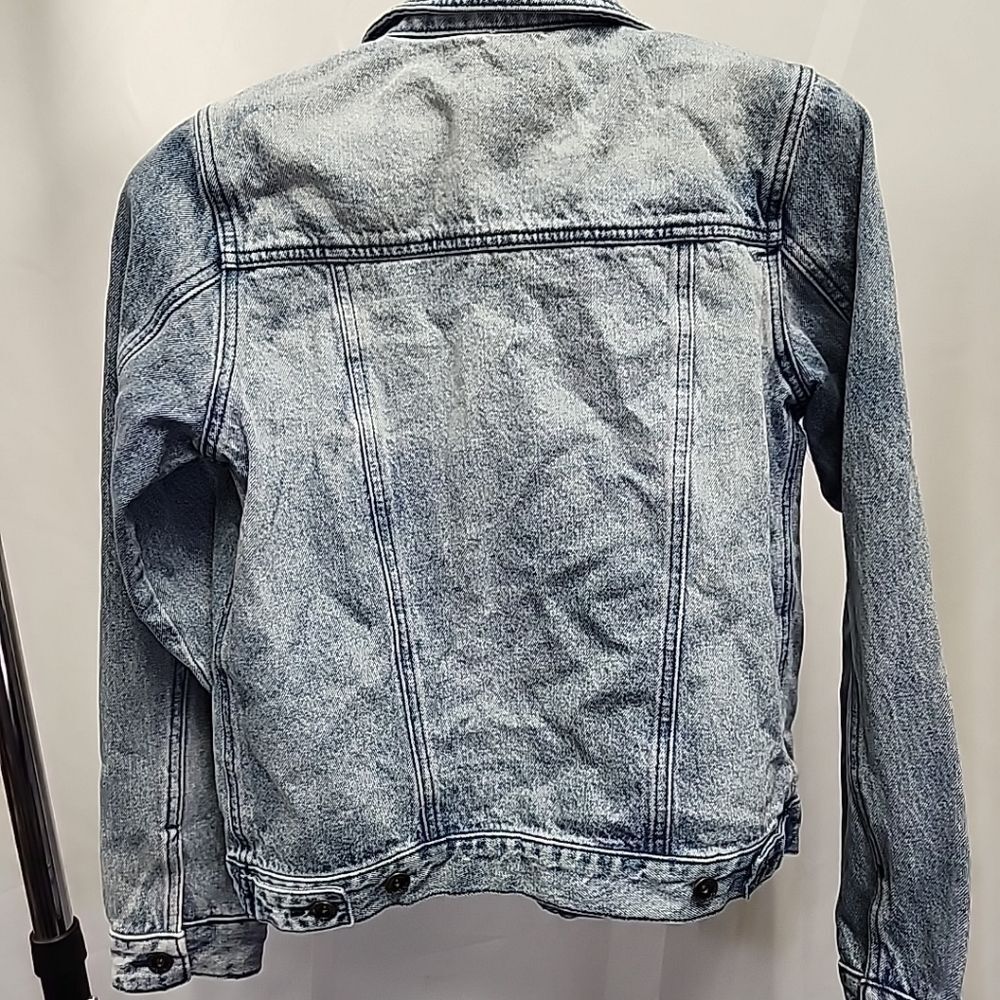BlackHeart ACID WASH PLAID Partially LINED TRUCKER JACKET SIZE M - Picture 4 of 14